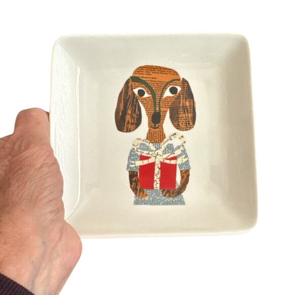 Denise Fiedler Pottery Barn Square Dachshund Trinket Dish - Picture 2 of 10